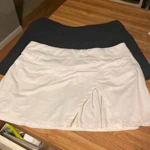 Athleta skorts, black and white